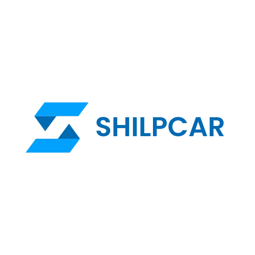 Shilpcar logo – A modern blue and black brand emblem representing excellence in interior designing, project management, and contracting services.